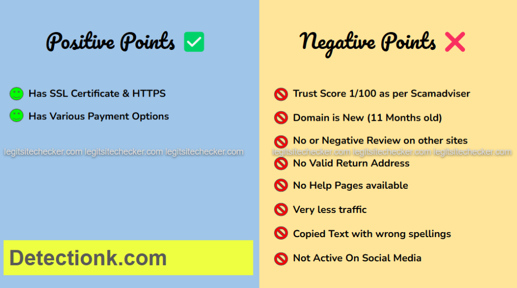 Detectionk.com Pros & Cons