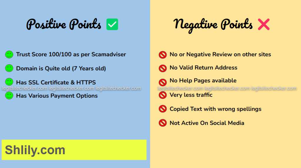 Shlily.com Pros & Cons